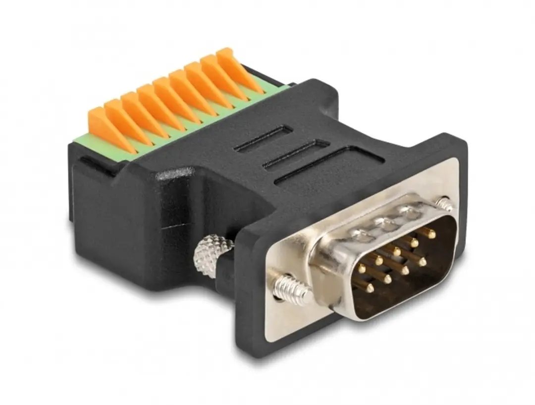 Delock D-Sub 9 Male naar Terminalblok Adapter