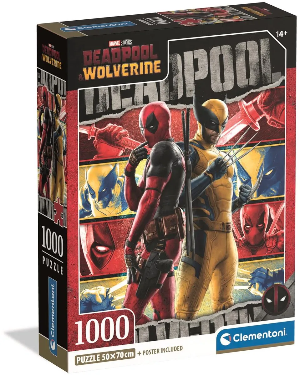 Clementoni Marvel Deadpool Puzzel 1000 Stukjes