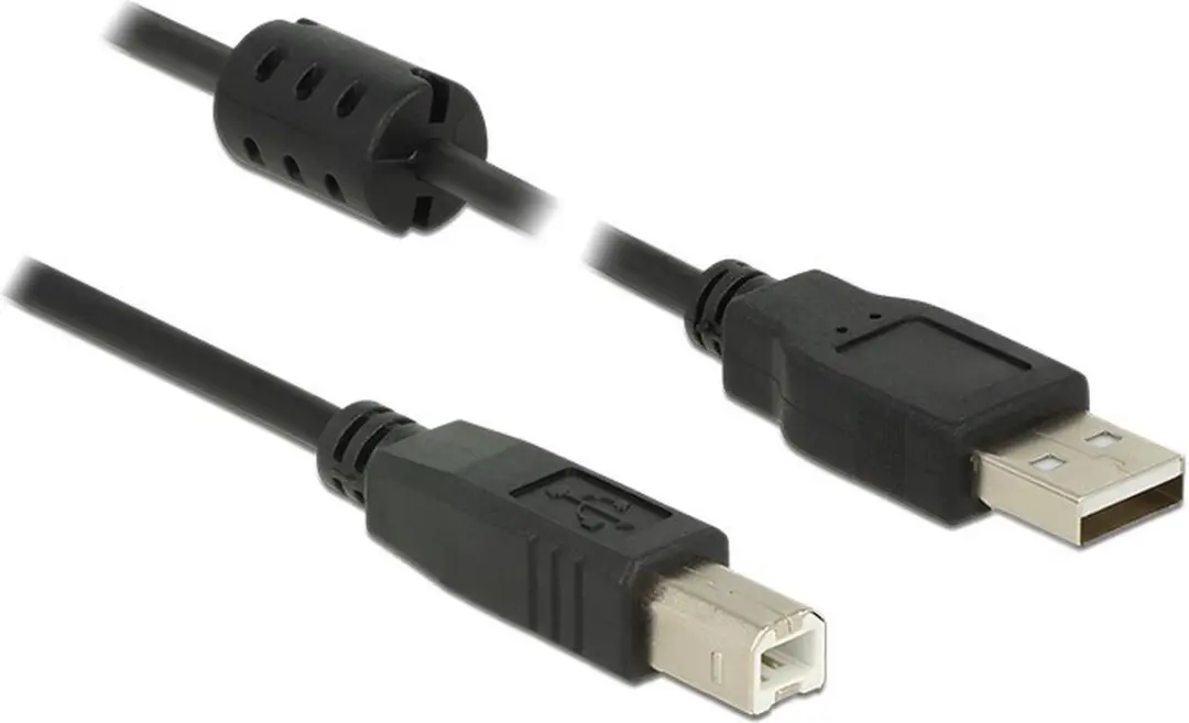 Delock USB 2.0 Kabel A-male naar B-male 3m - Zwart