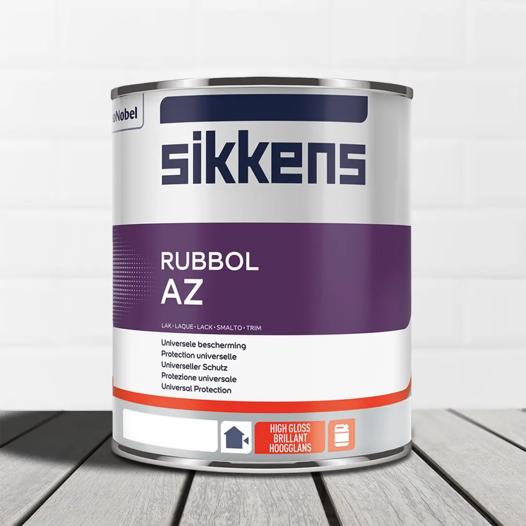 Sikkens Rubbol AZ Ral 9010 Lakverf 1L - Hout - Hoogglans