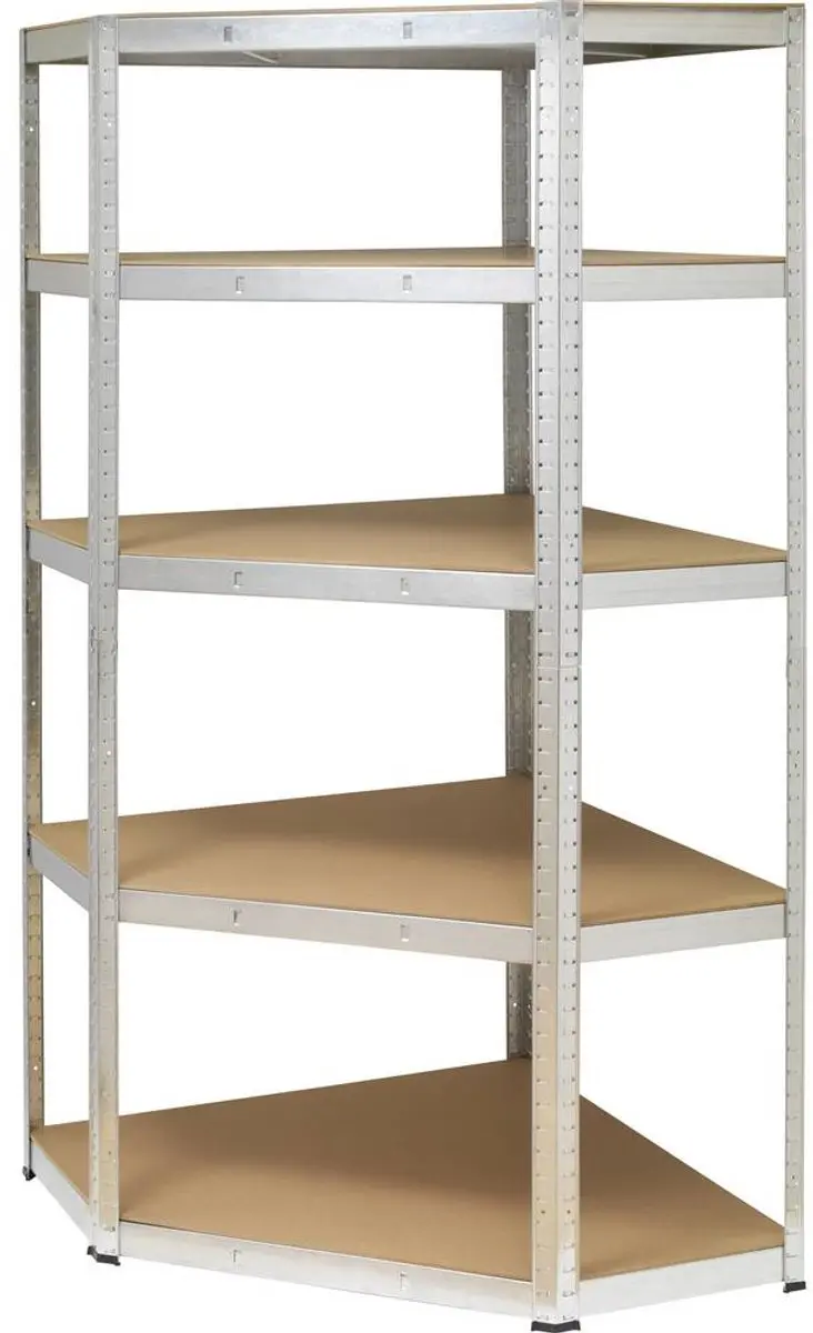 TOOLCRAFT KPW77 Stellingkast Hoekmodule - 175kg - 70x180x70cm - Zilver