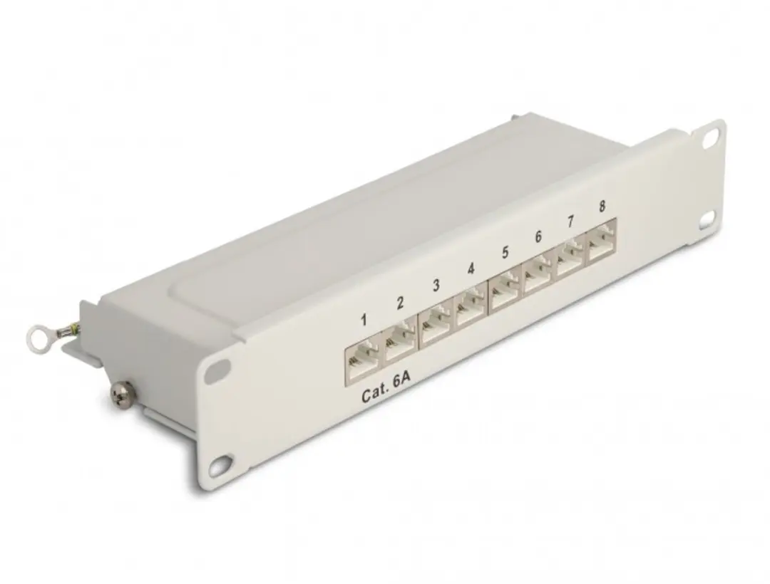 Delock 10 inch Patch Panel 8x RJ45 CAT6a STP