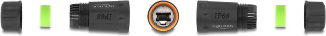 Delock RJ45 Cat.6A Kabelconnector M20 - IP68 Zwart