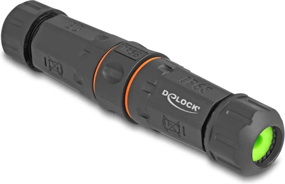 Delock RJ45 Cat.6A Kabelconnector M20 - IP68 Zwart