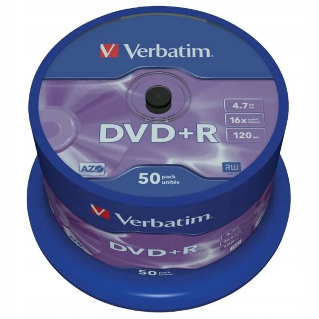Verbatim 43550 DVD+R Matt Silver - 50 Stuks / Spindel