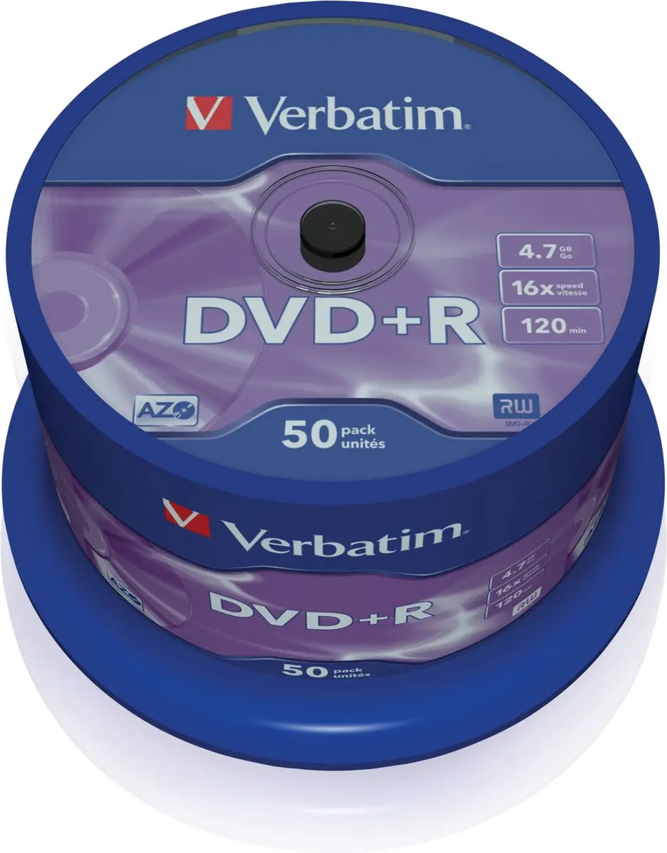 Verbatim 43550 DVD+R Matt Silver