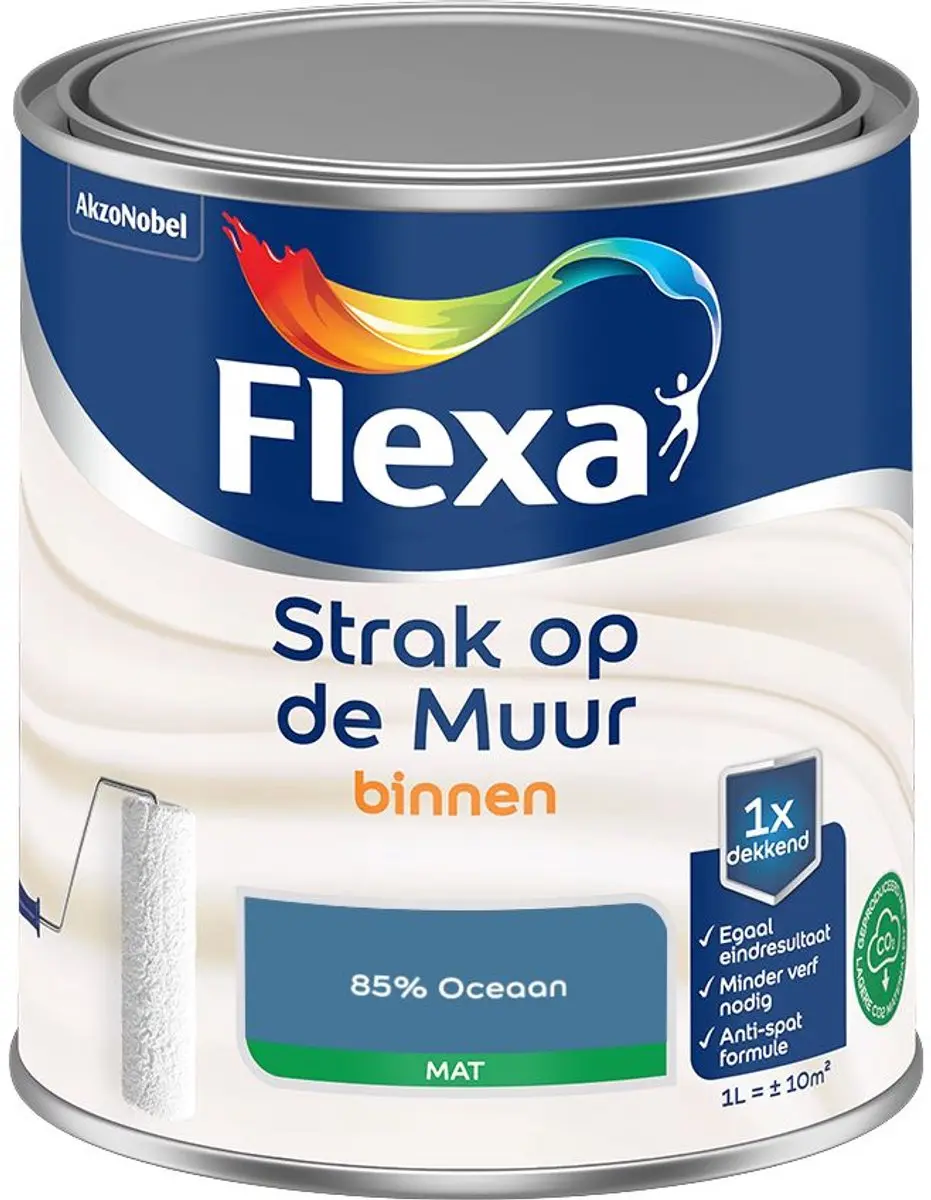 Flexa Strak Op De Muur Binnen Mat Mengverf 85% Oceaan