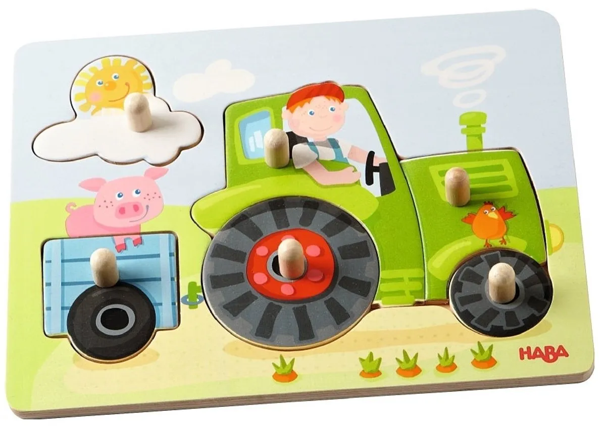 Haba Peters Boerderij Inlegpuzzel 10-delig - Meerkleurig