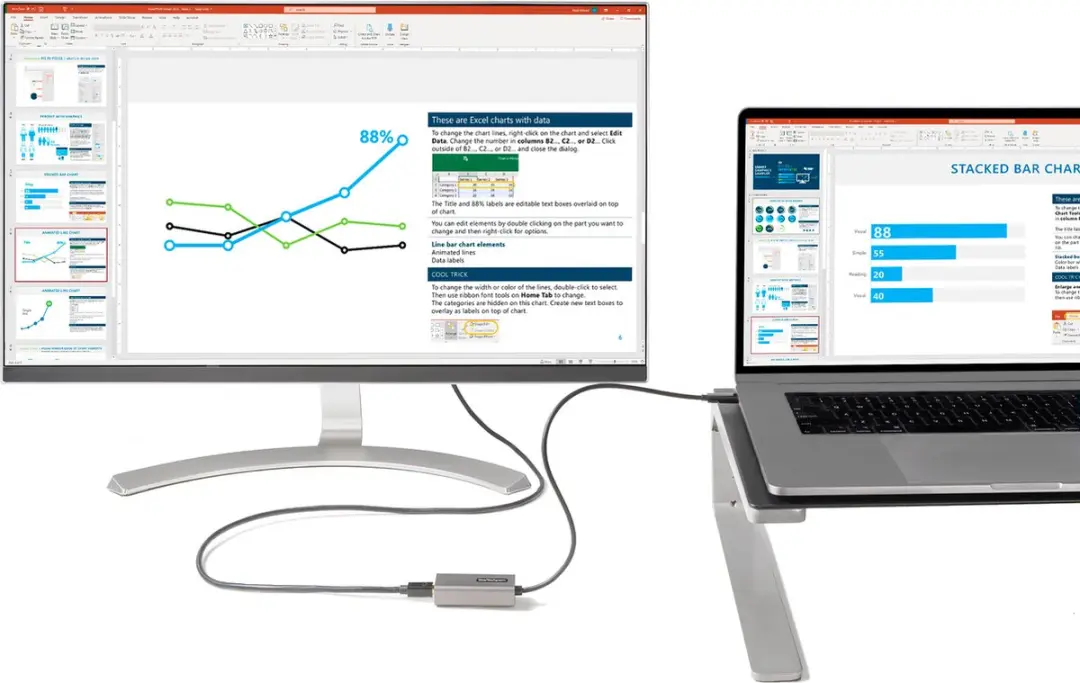Startech USB-C naar Mini DisplayPort Adapter 4K - 0,3m - Grijs