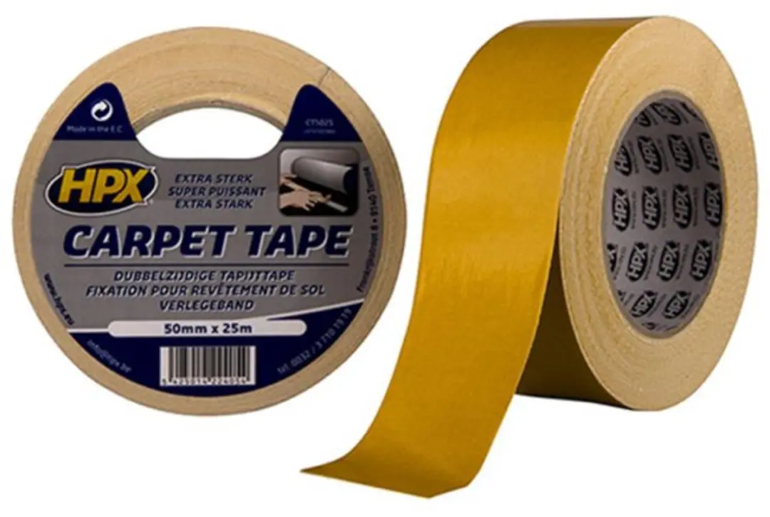 HPX Dubbelzijdige Tapijttape 50mm x 25m - Wit