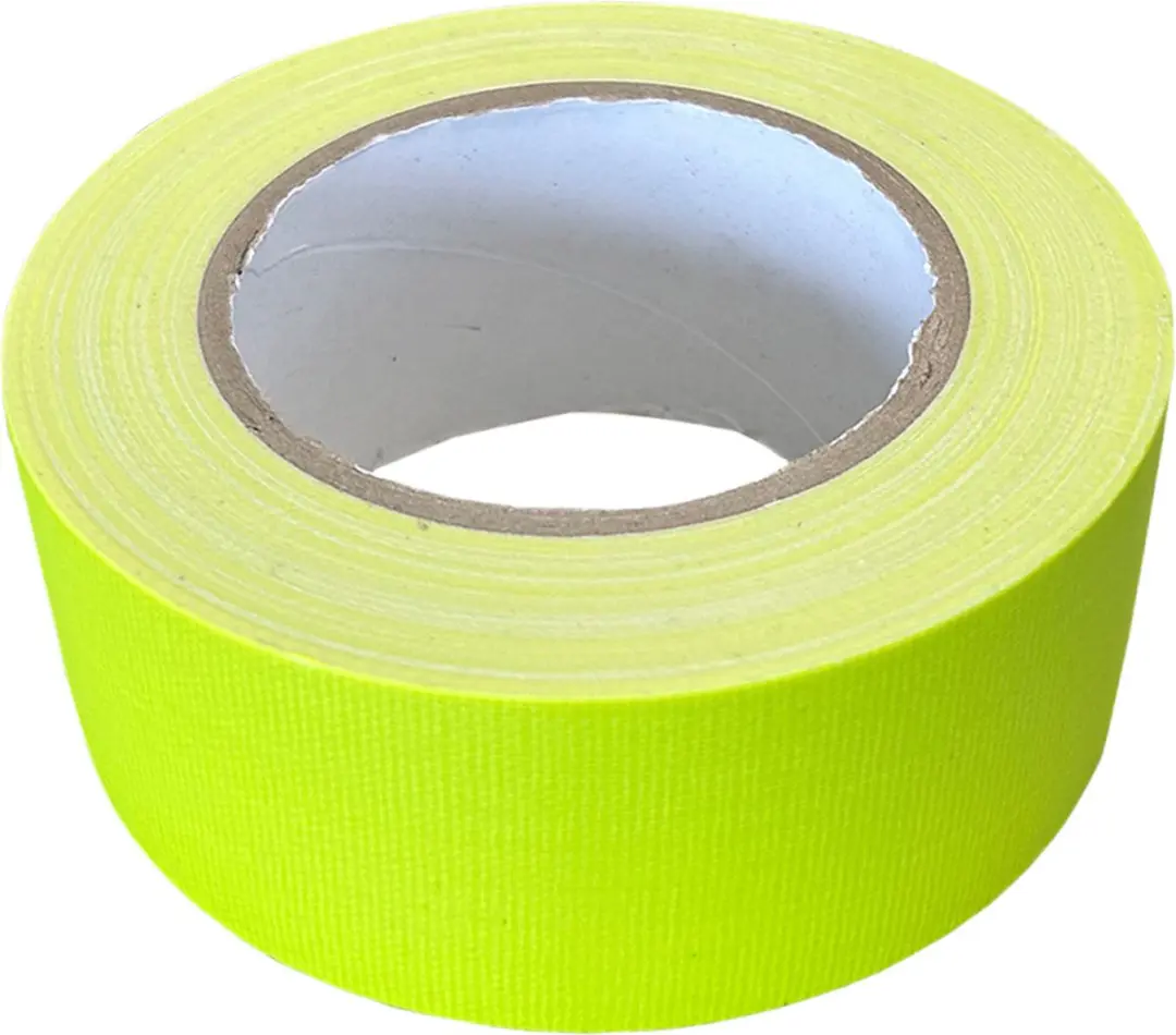 Kortpack Duct-Tape 50mm x 25m Fluor Geel