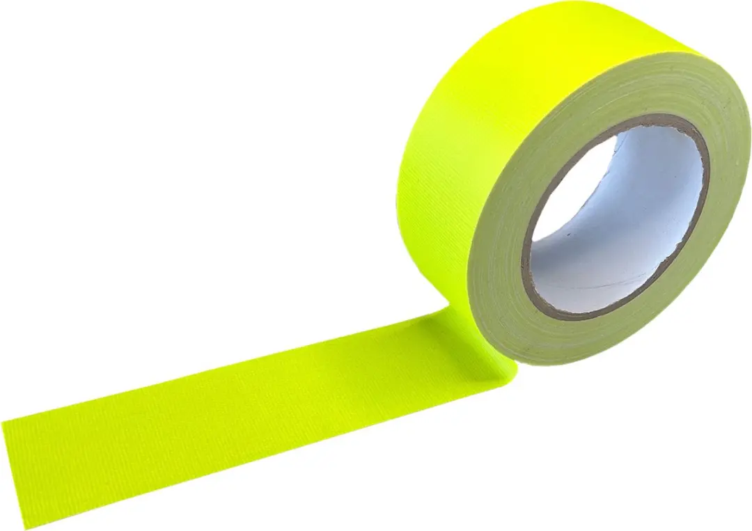Kortpack Duct-Tape 50mm x 25m Fluor Geel - 1 Rol