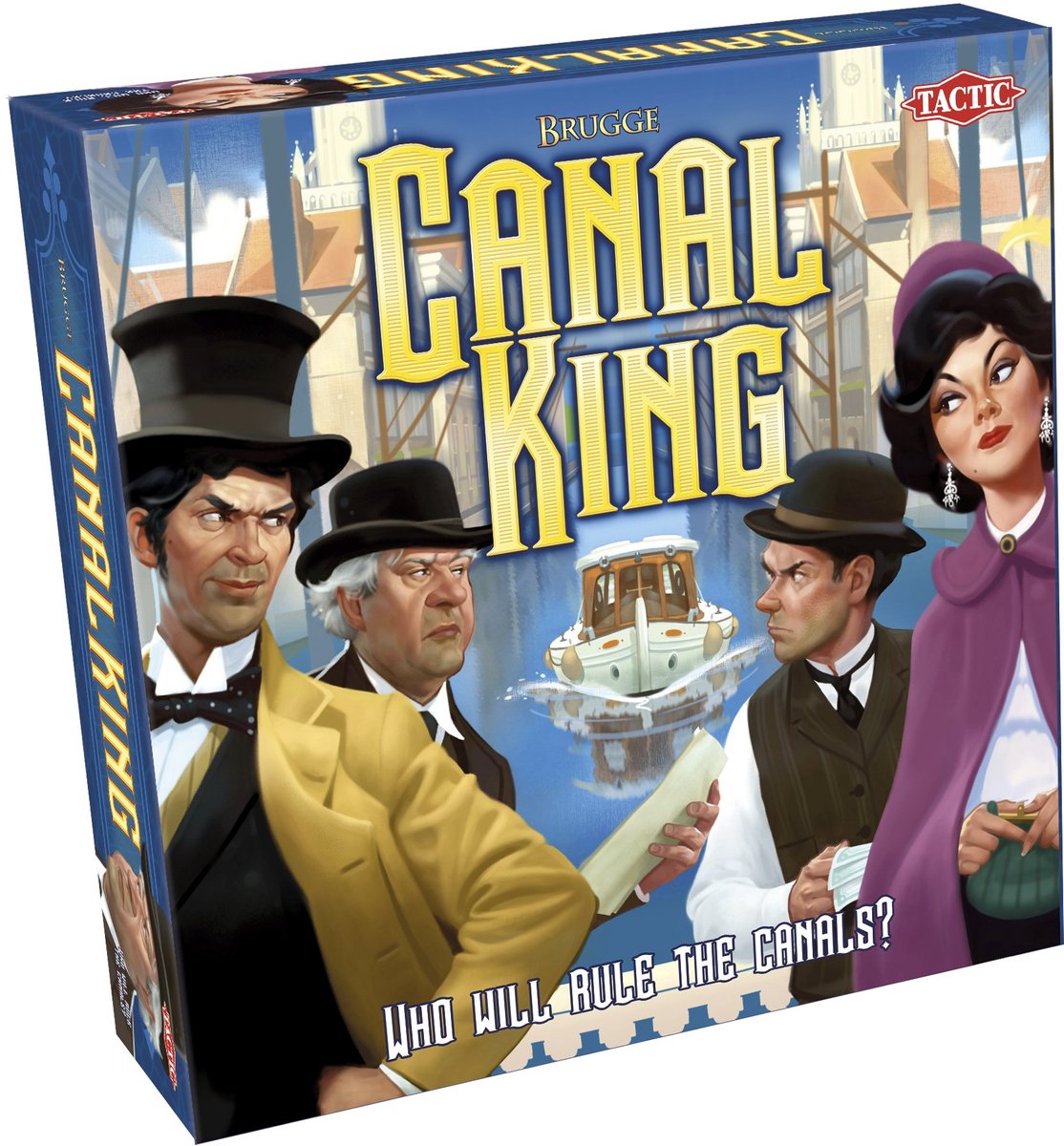 Tactic Canal King Brugge – Bordspel – Strategisch Routes Bouwen – Kanaalstrijd in Historisch Brugge – Familiespel – 2 tot 6 Spelers – Vanaf 8 Jaar