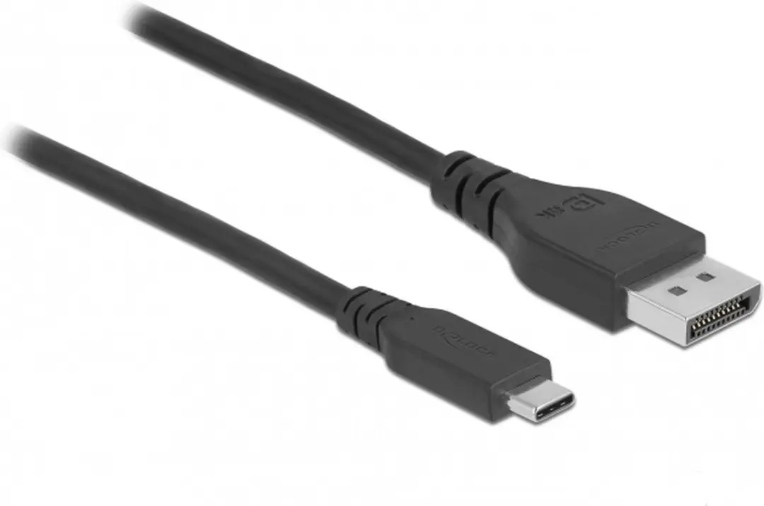Delock USB Type-C naar DisplayPort Kabel 8K 60Hz 0.5m - Zwart