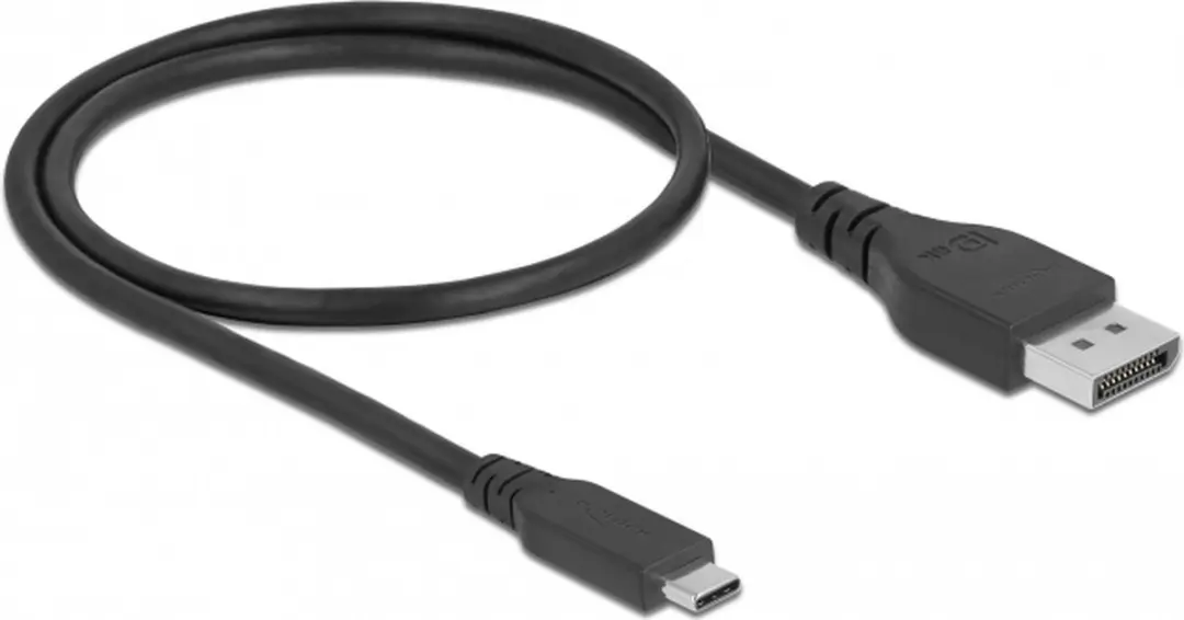 Delock USB Type-C naar DisplayPort Kabel 8K 60Hz 0.5m - Zwart