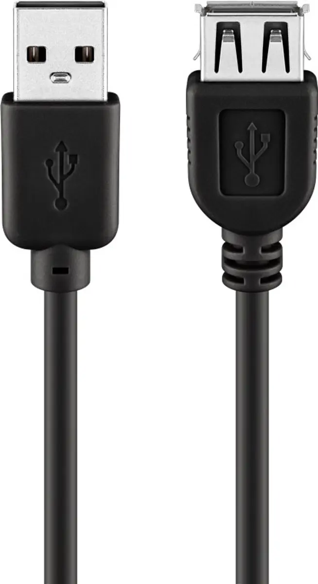 Goobay USB Ext AA 300 HiSpeed - 10 Stuks - 3m Zwart