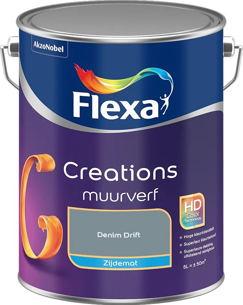 Flexa Creations Muurverf Zijdemat Denim Drift