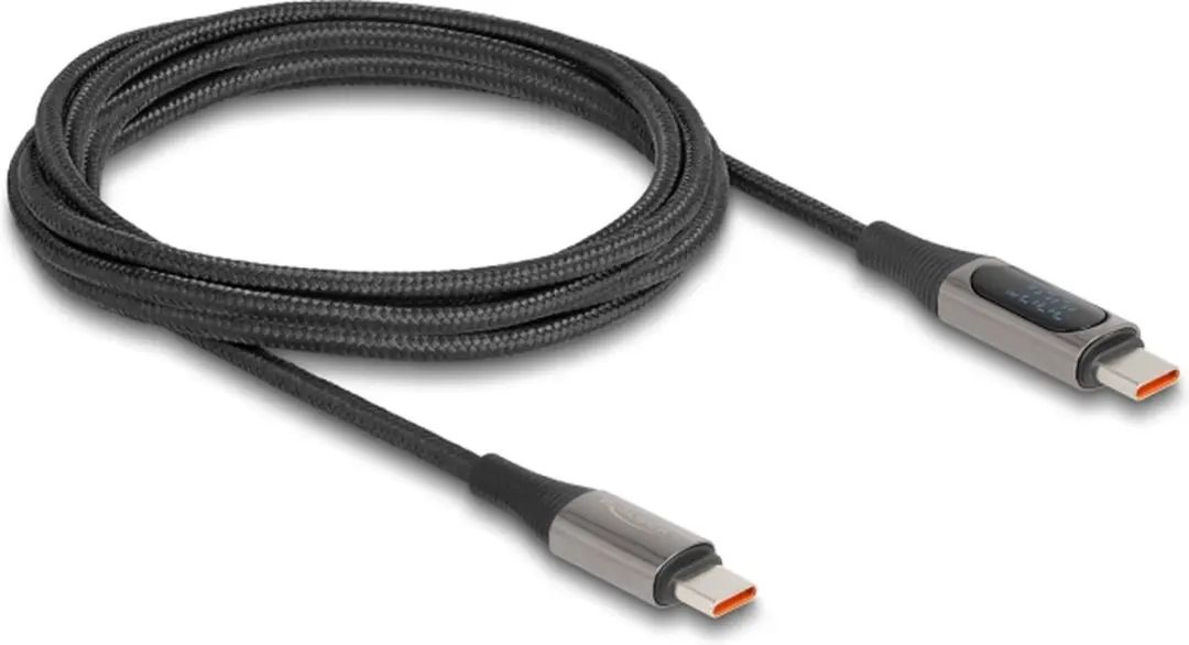 Delock USB-C naar USB-C Kabel 100W PD 3.0 - 2m - Zwart