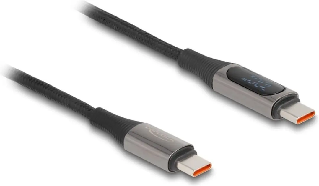 Delock USB-C naar USB-C Kabel 100W PD 3.0 - 2m - Zwart