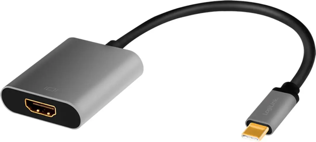 Logilink CUA0103 USB 3.2 Type-C naar HDMI-A Adapter - Zwart/Grijs