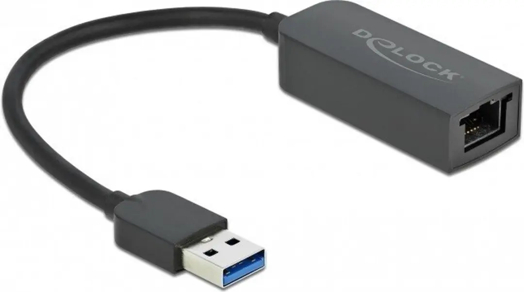 Delock USB Type-A naar 2.5Gbps LAN Adapter - Zwart