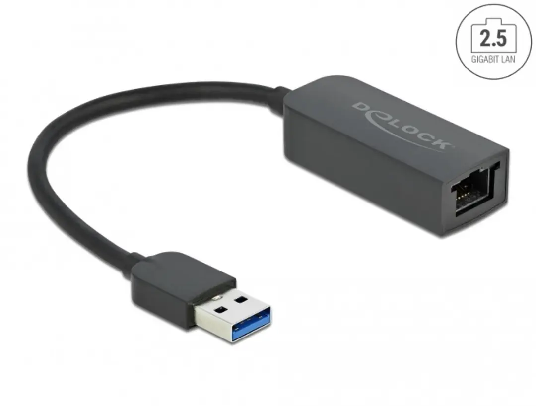 Delock USB Type-A naar 2.5Gbps LAN Adapter