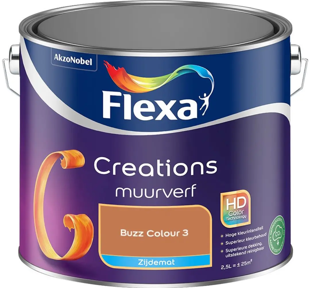 Flexa Creations Muurverf Zijdemat Buzz Colour 3