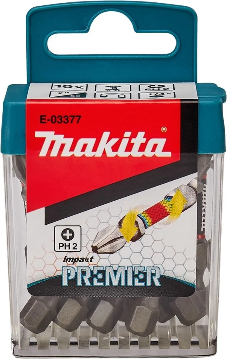 Makita Impact Slagschroefbit PH2x50mm E-03377 - Grijs