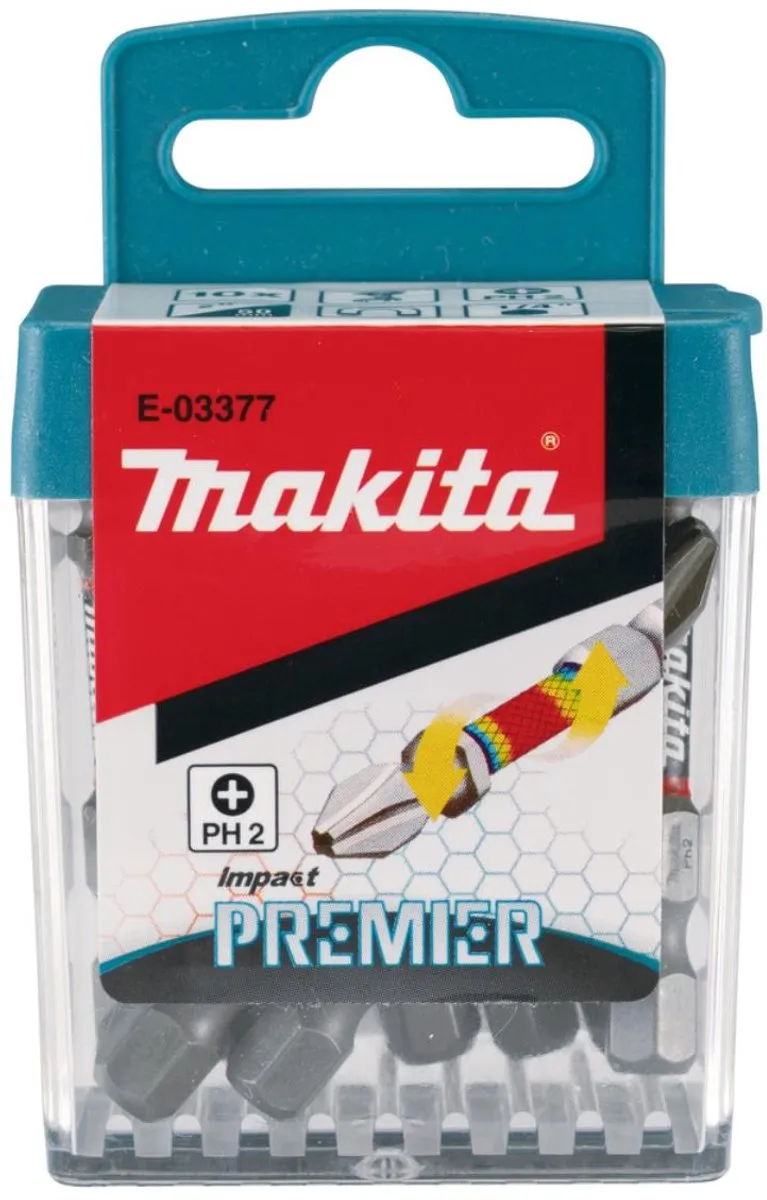 Makita Impact Slagschroefbit PH2x50mm E-03377 - Grijs