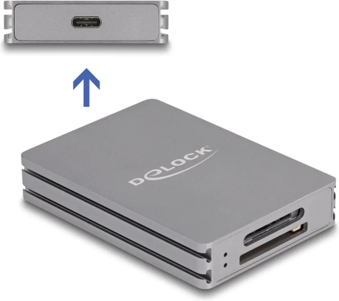 Delock USB Type-C Kaartlezer - SD/CFexpress Type A - Grijs