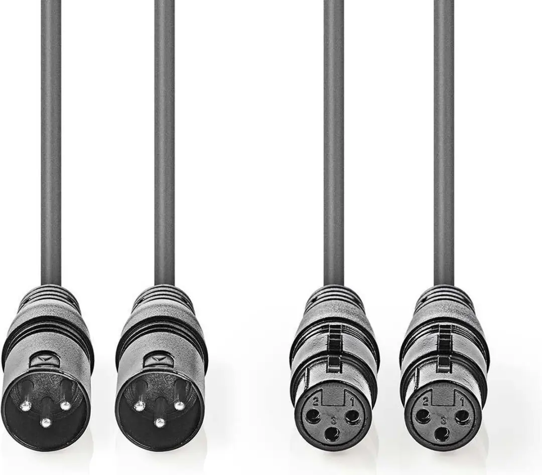 Nedis Gebalanceerde Audiokabel XLR 5m - Donkergrijs