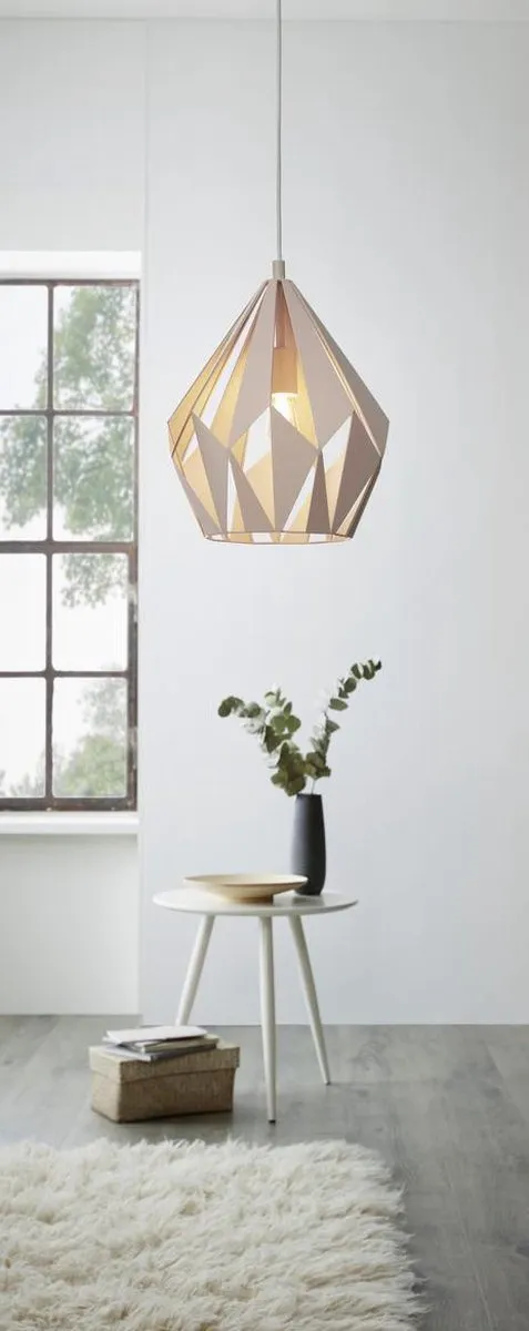 Eglo Carlton-p Hanglamp Ø31cm - Abrikooskleur - afbeelding 6 van 6