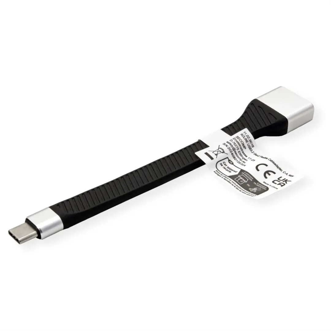 Roline USB 3.2 Gen 2 Siliconen Kabel C-A M/F 10Gbit/s