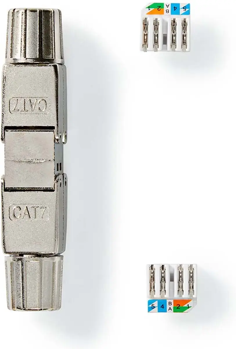 Nedis CAT7 Netwerkkoppeling RJ45 - Recht - Metaal
