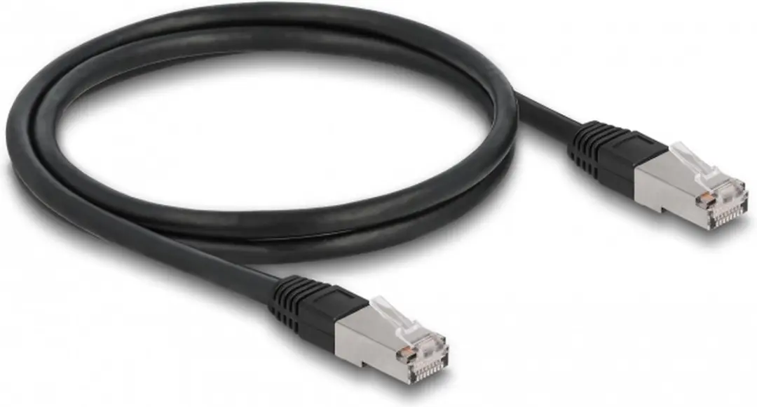 Delock RJ45 Netwerkkabel Cat.6A S/FTP PE Outdoor 1m - Zwart