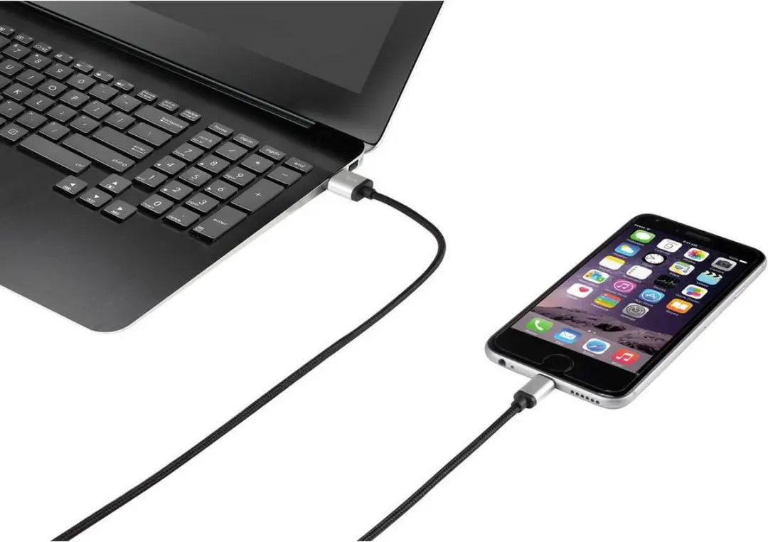 Renkforce RF4683966 USB-kabel 3m - USB-A naar Lightning - Donkergrijs