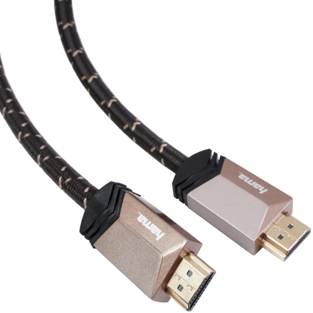 Hama HQ High-Speed HDMI-kabel 1,5m - 4K - Verguld - Zwart/Brons
