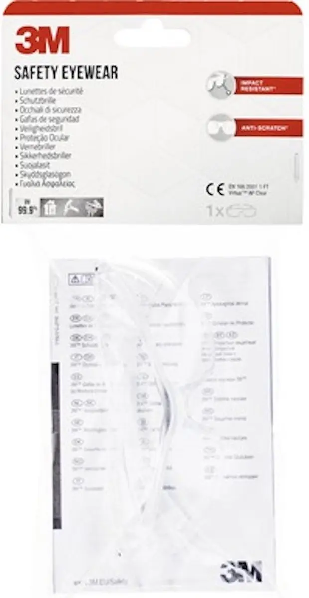 3M Virtua AP VIRCC1 Veiligheidsbril - Transparant