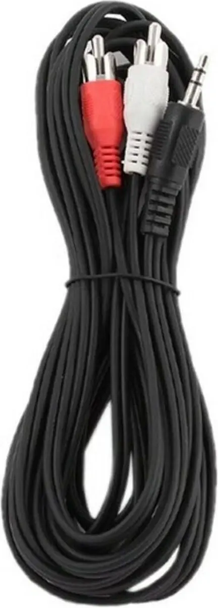 Gembird CCA-458-5M Adapterkabel 3,5mm naar RCA - Zwart