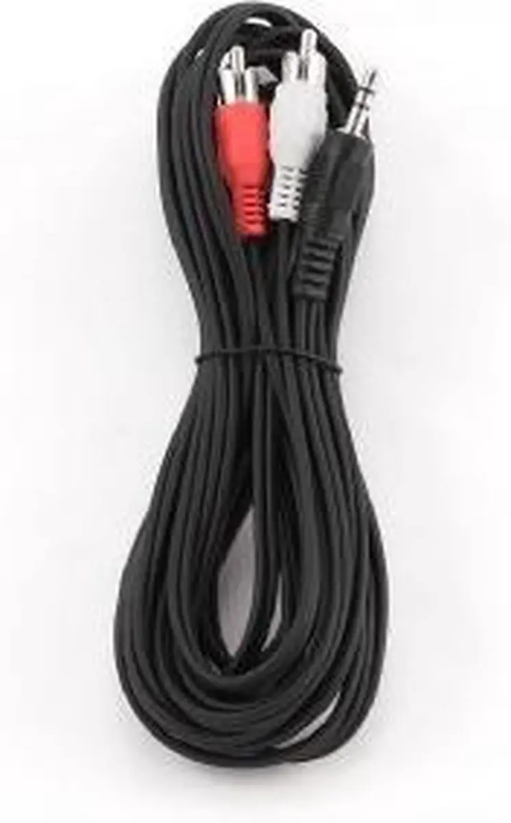 Gembird CCA-458-5M Adapterkabel 3,5mm naar RCA - Zwart - afbeelding 6 van 6