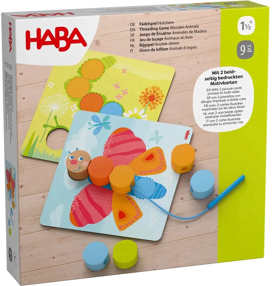 Haba Rijgspel Houten Dieren Multicolor - afbeelding 6 van 6