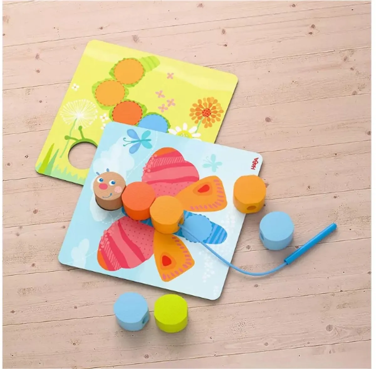 Haba Rijgspel Houten Dieren Multicolor