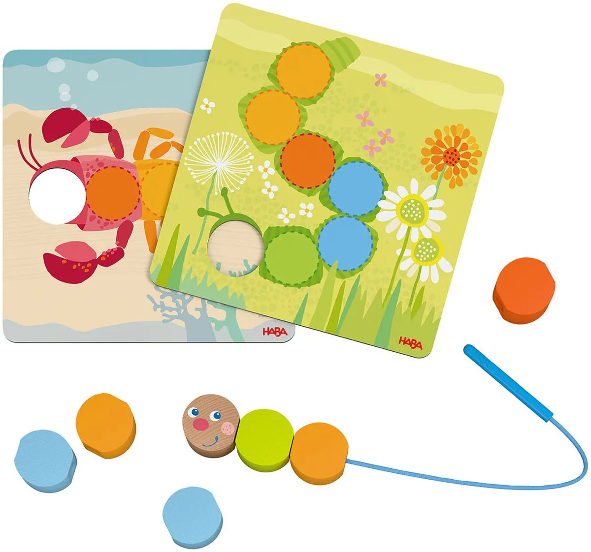 Haba Rijgspel Houten Dieren Multicolor