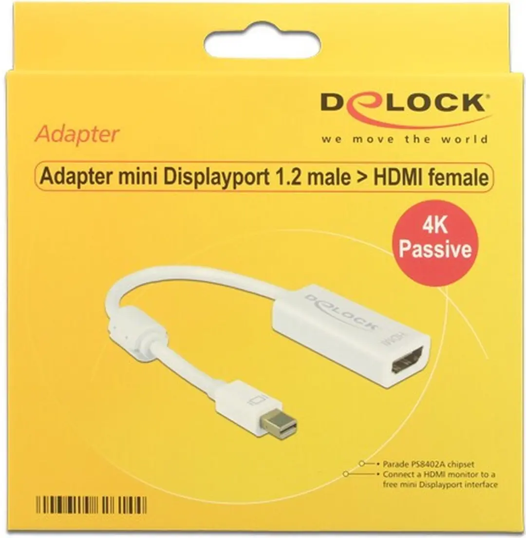 Delock Mini DisplayPort naar HDMI Adapter 62614 - 4K 30Hz - Wit