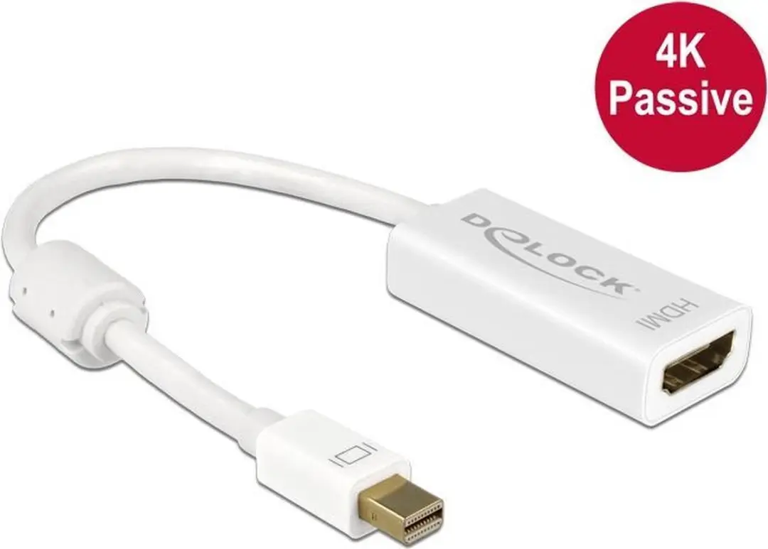 Delock Mini DisplayPort naar HDMI Adapter 62614 - 4K 30Hz - Wit