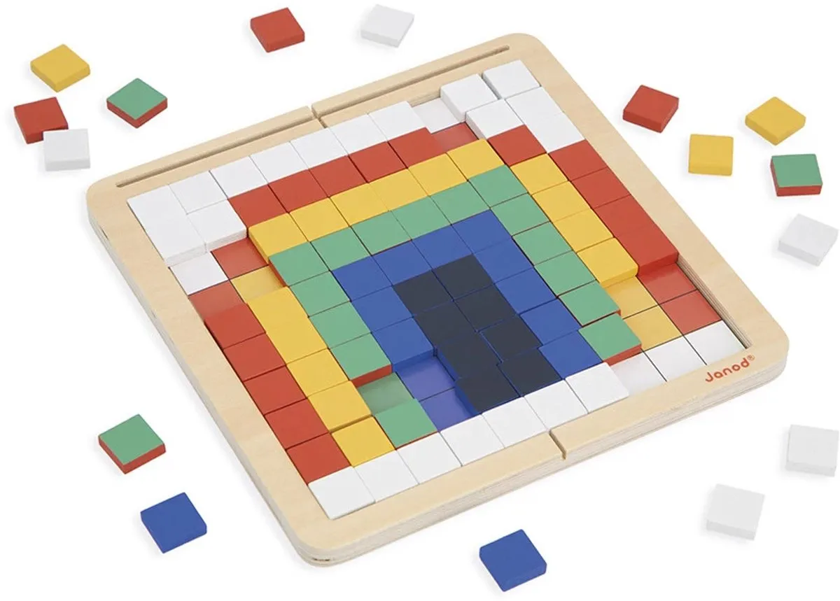 Janod Mozaïek Symmetrie & Codering 11.5093 - Educatief Spel - Multicolor