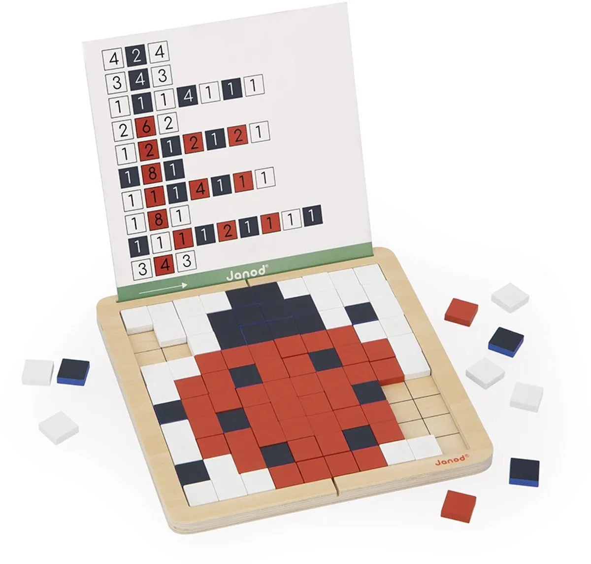 Janod Mozaïek Symmetrie & Codering 11.5093 - Educatief Spel - Multicolor