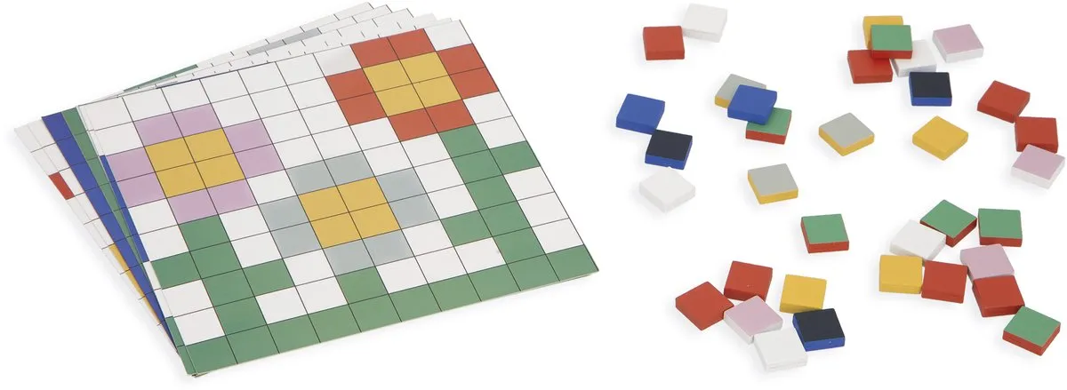 Janod Mozaïek Symmetrie & Codering 11.5093 - Educatief Spel - Multicolor