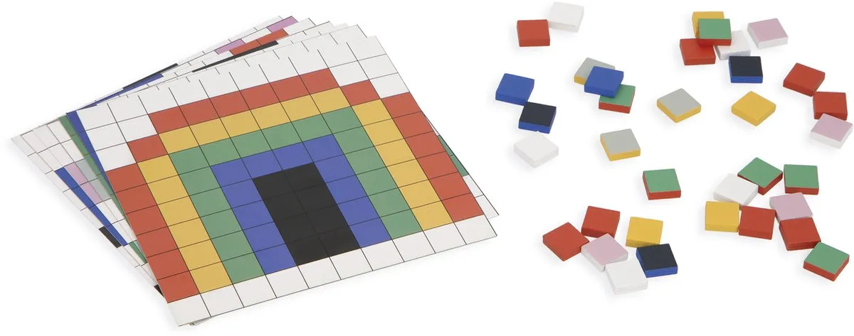 Janod Mozaïek Symmetrie & Codering 11.5093 - Educatief Spel - Multicolor - afbeelding 6 van 6