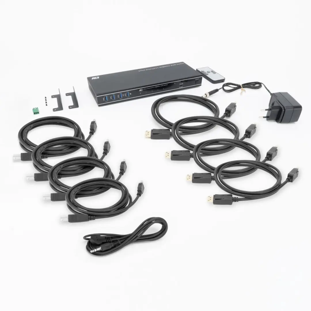 ACT 4-Poorts DisplayPort 4K@60Hz KVM Switch AC7934